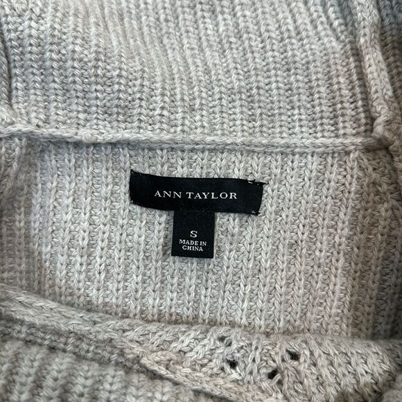 Ann Taylor Cowl Neck Grey Wool Cashmere Sweater Women Size Small - Picture 5 of 7